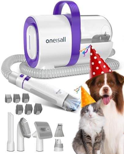 Oneisall Dog Hair Vacuum & Dog Grooming Kit