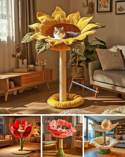 flower shaped cat trees