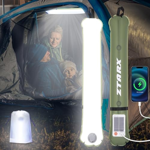 Solar Inflatable LED Tube Camping Light