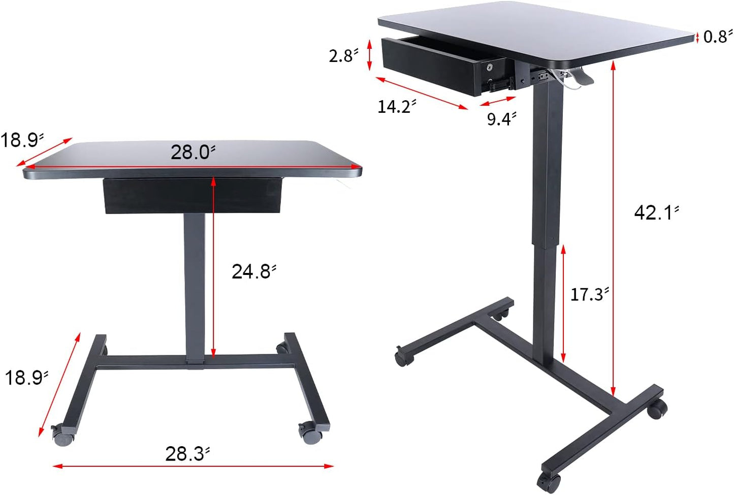 Mobile Laptop Standing Desk