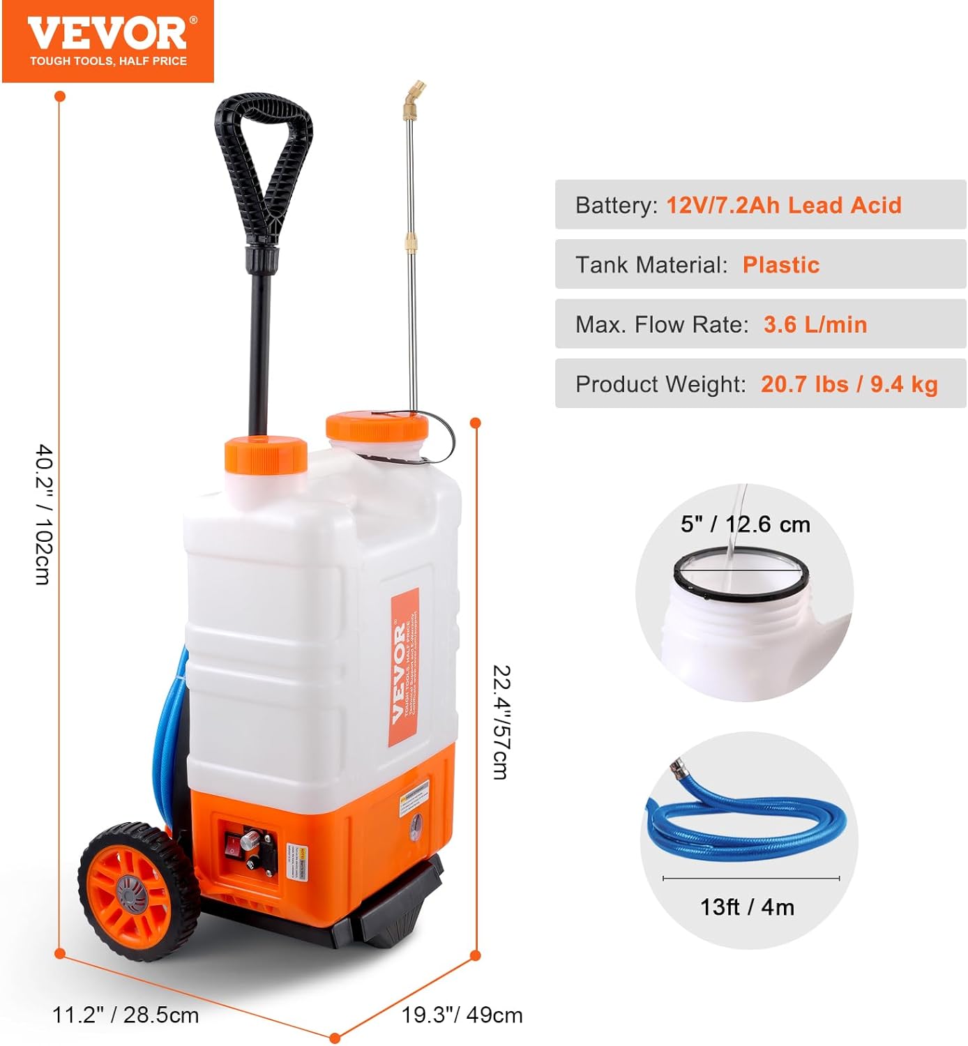 VEVOR Battery Powered Backpack Sprayer