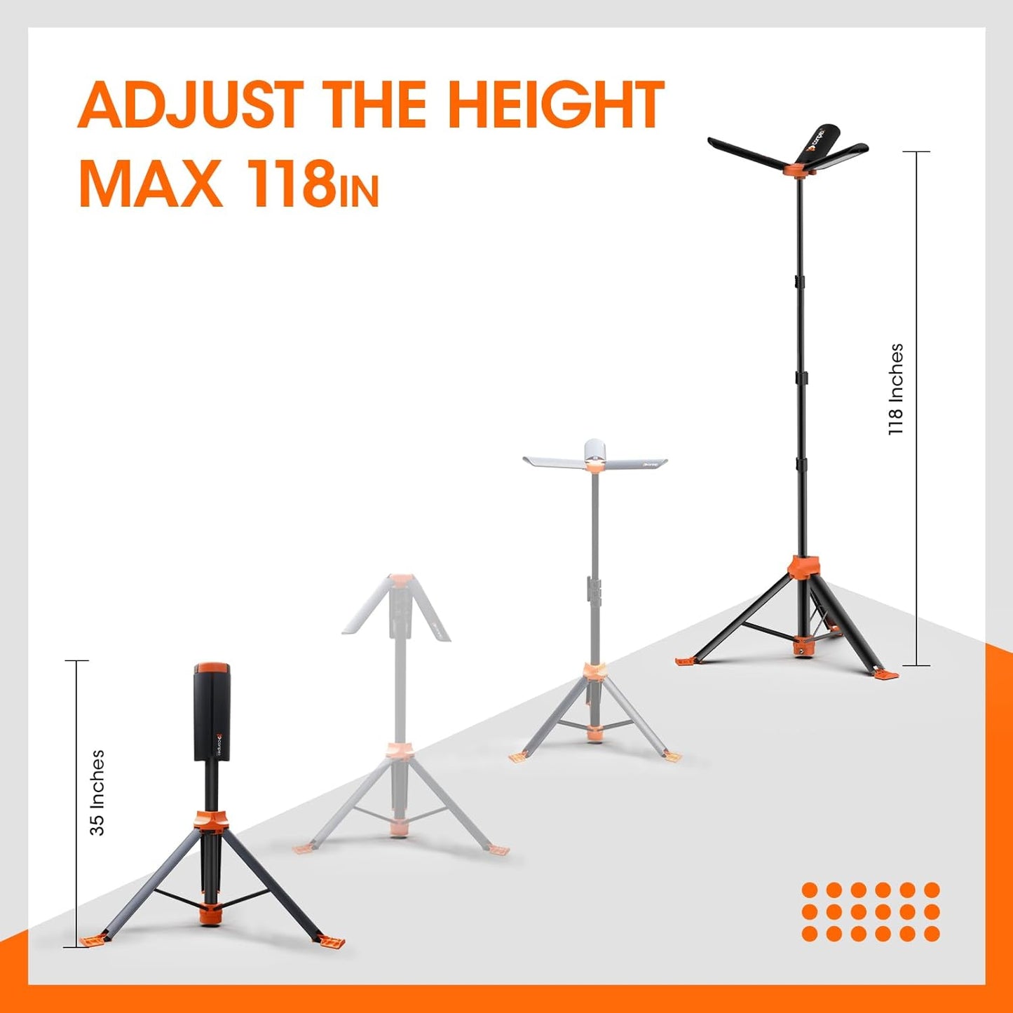 Rechargable Camping Light with Tripod