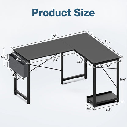 L Shaped Computer Desk 50 Inch