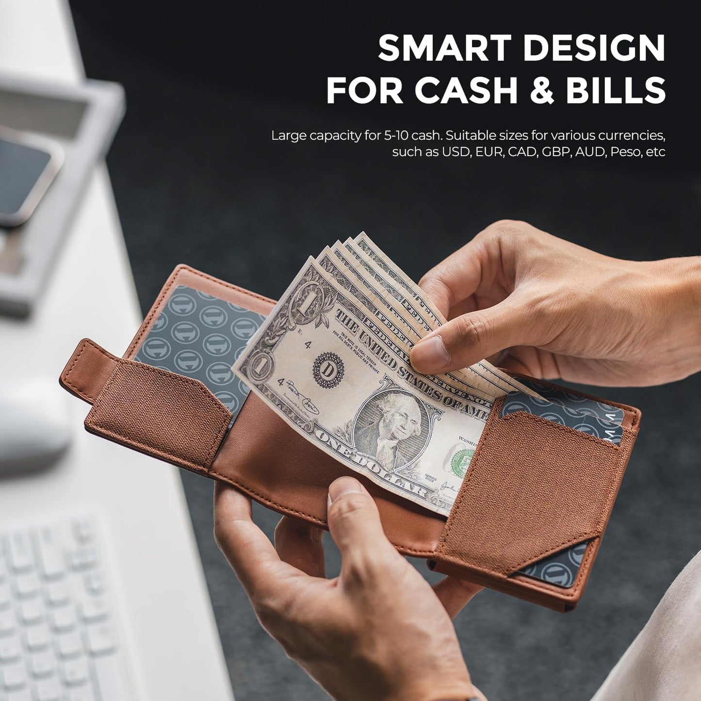 VULKIT Airtag Wallet Card for Men