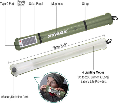 Solar Inflatable LED Tube Camping Light