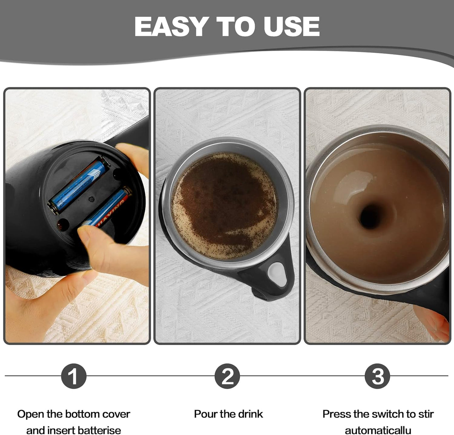 Automatic Magnetic Stirring Coffee Mug