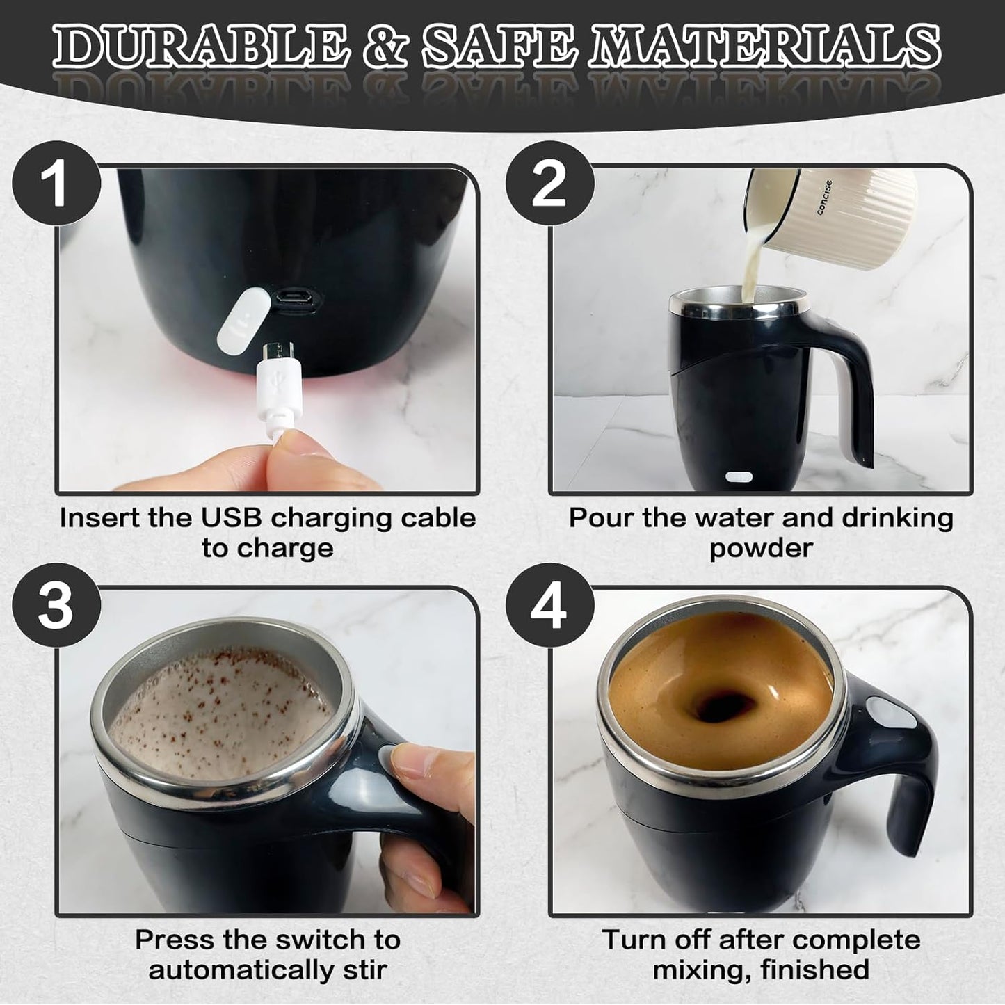 Automatic Magnetic Stirring Coffee Mug