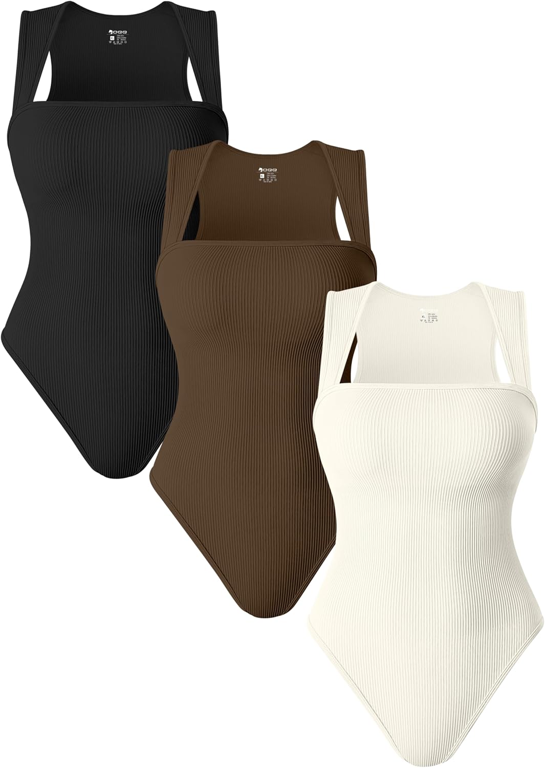 OQQ 3 Piece Women Bodysuits