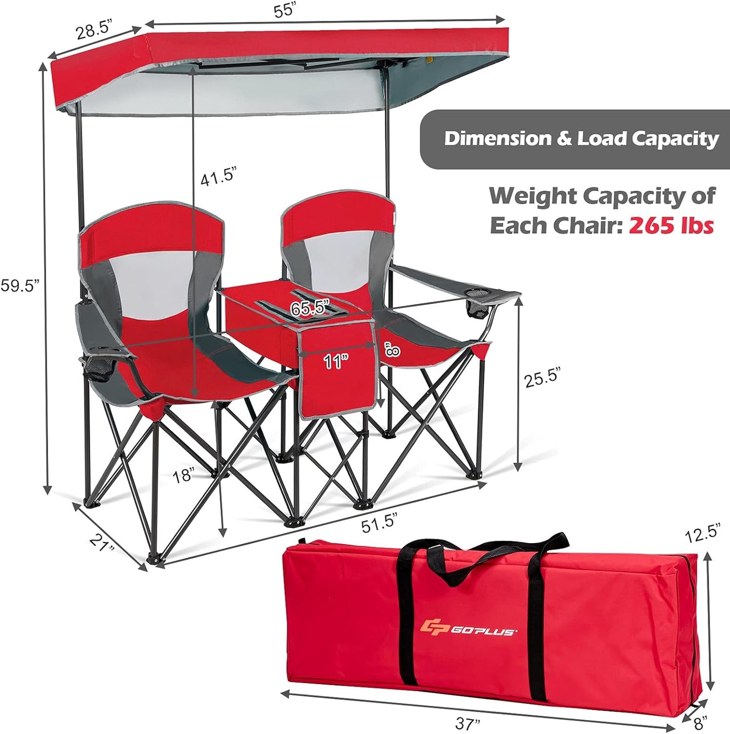 Goplus Double Beach Chair