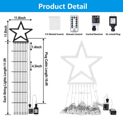 Outdoor String Lights with Remote