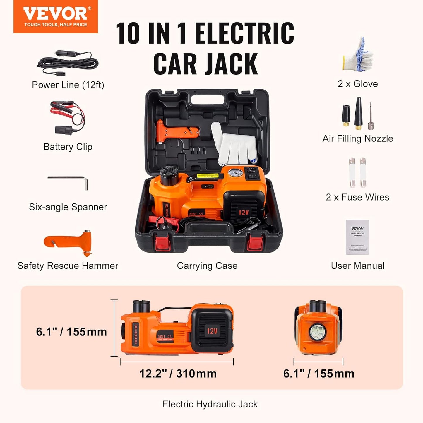 VEVOR Electric Car Jack