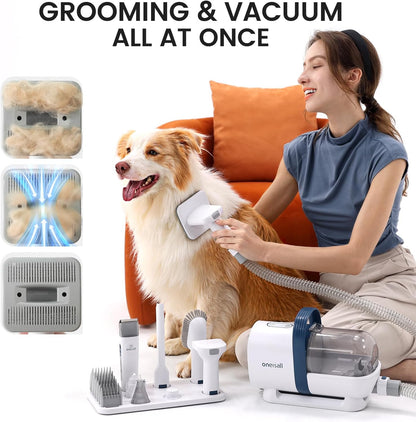 Oneisall Dog Hair Vacuum & Dog Grooming Kit