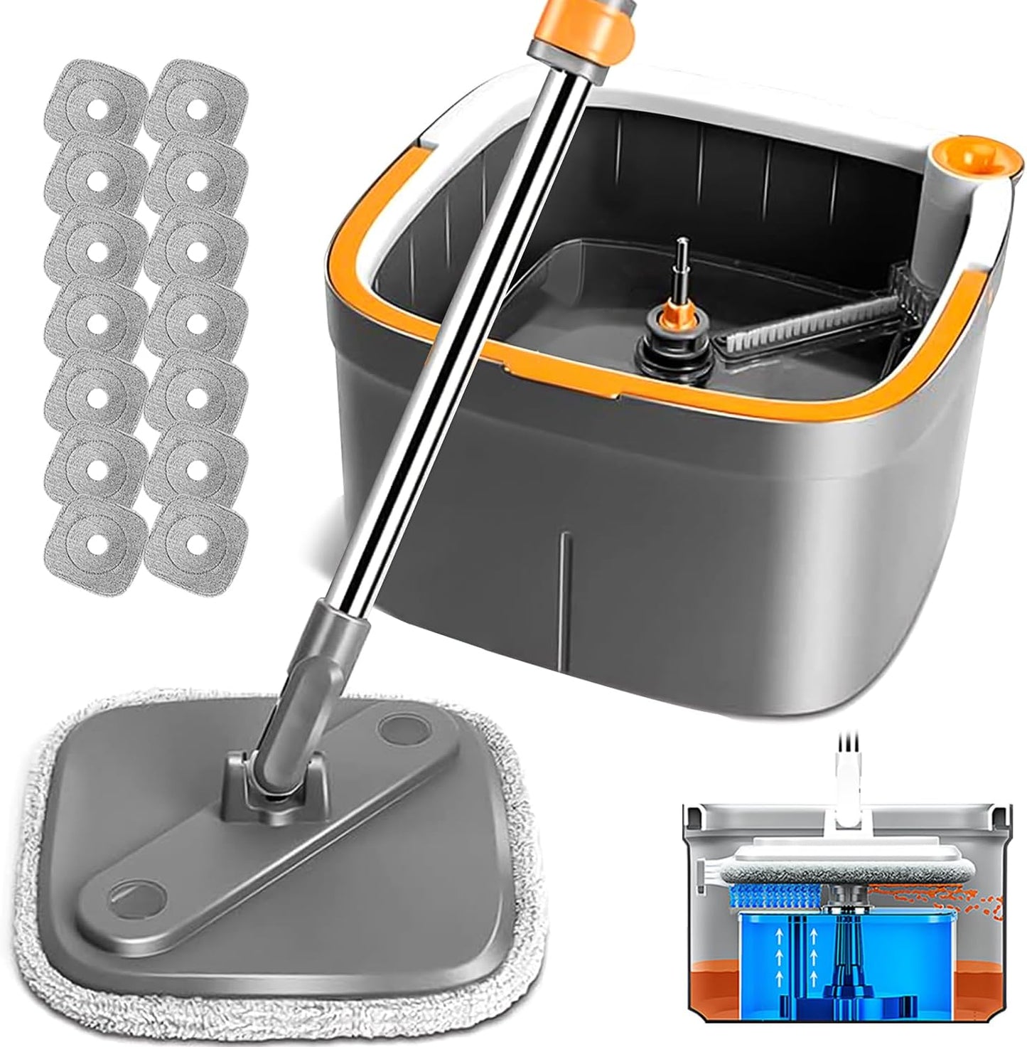 Spin Mop and Bucket Set