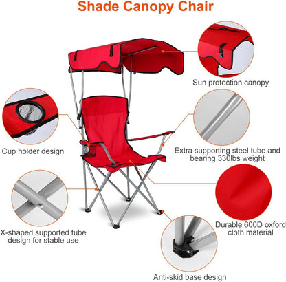 Foldable Camping Chair with Canopy