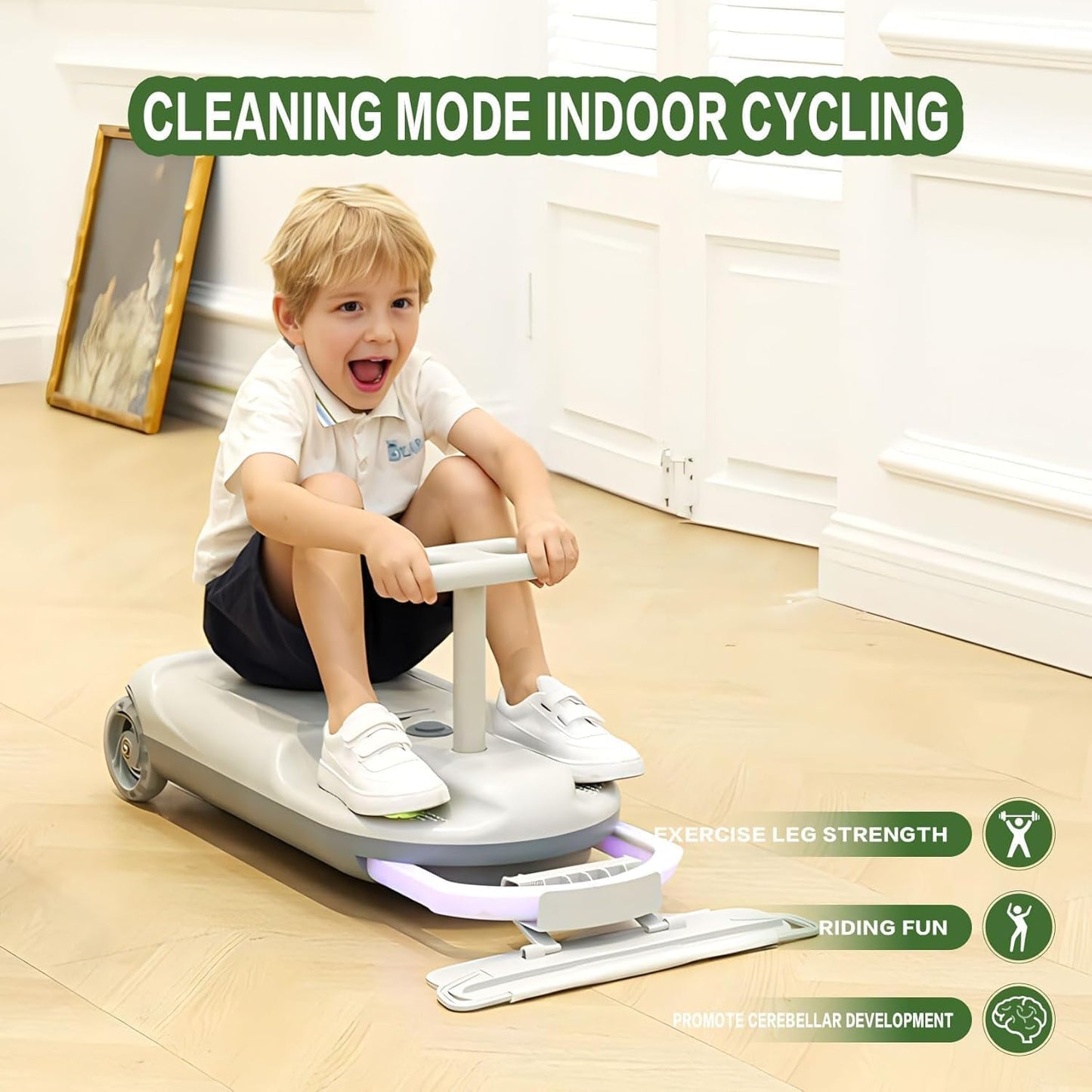 RIDEONMOP Cleaning Go Kart for Kids