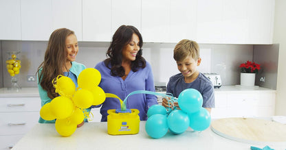 Self Sealing Party Balloons with Portable Electric Air Pump - 40 Self-Sealing Blue Latex Balloons for Celebrations