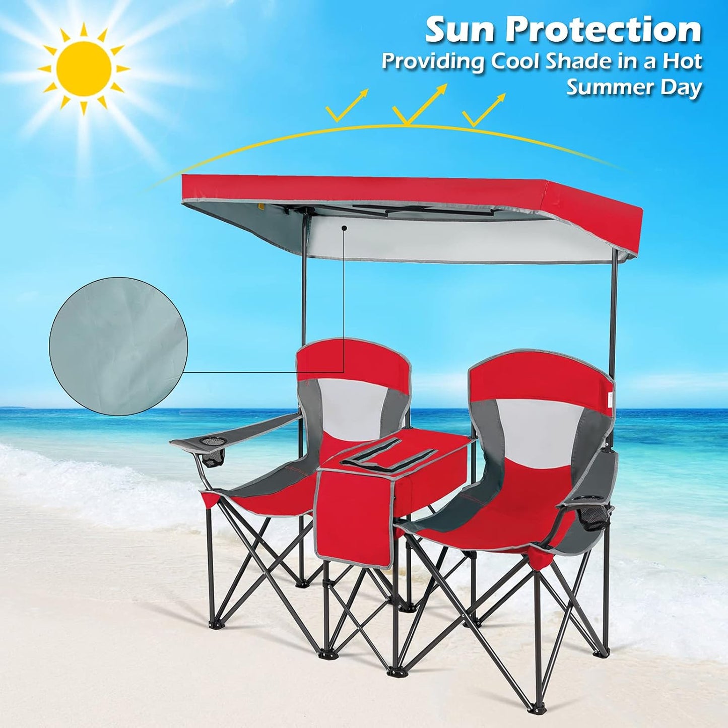 Goplus Double Beach Chair