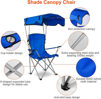 Foldable Camping Chair with Canopy