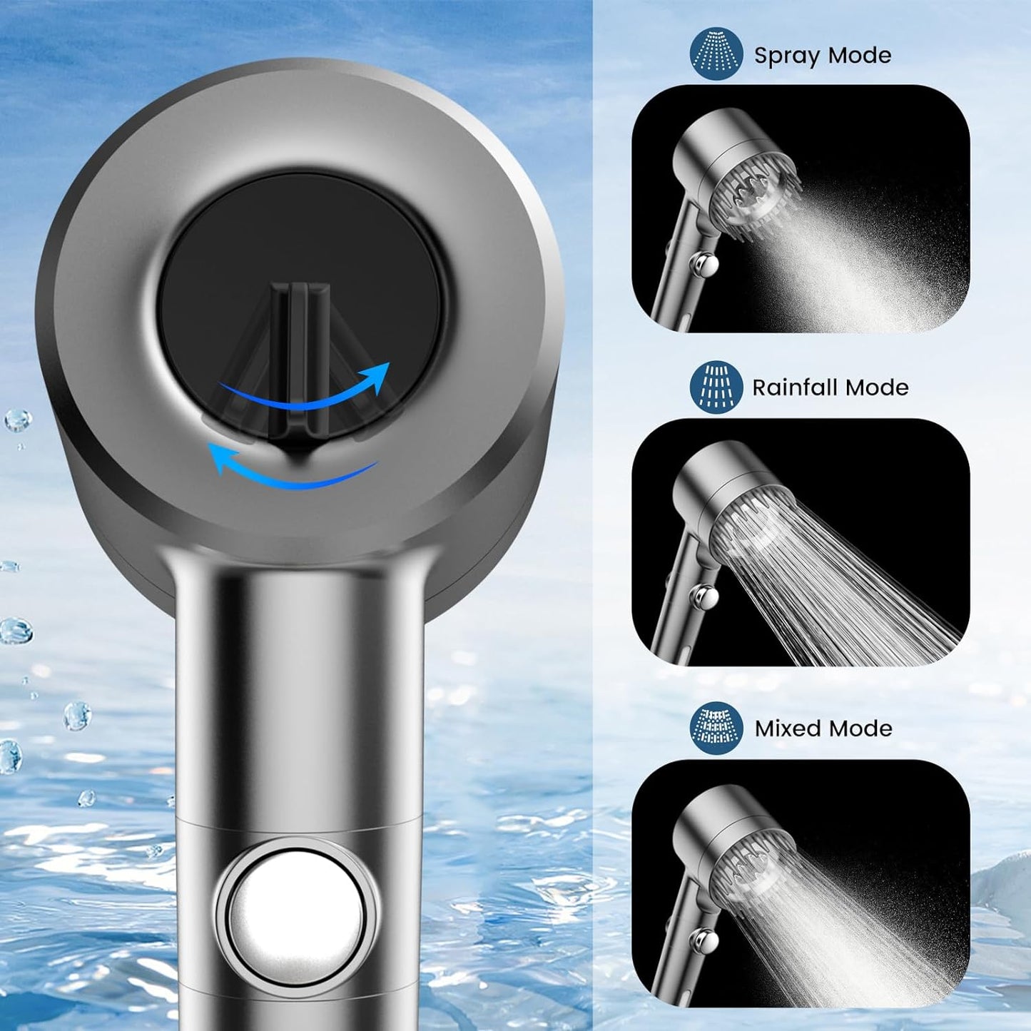 Filtered Shower Head with Handheld