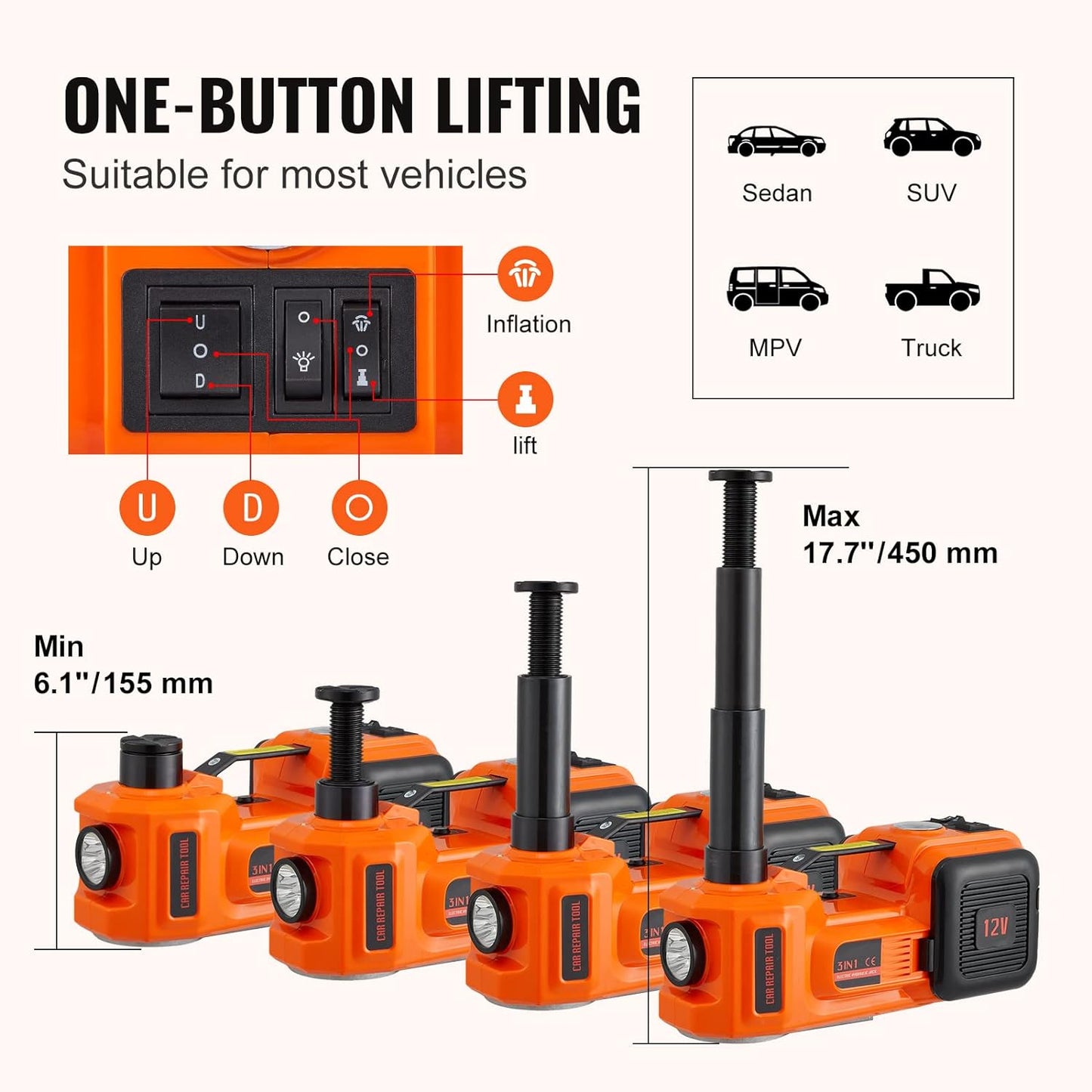 VEVOR Electric Car Jack