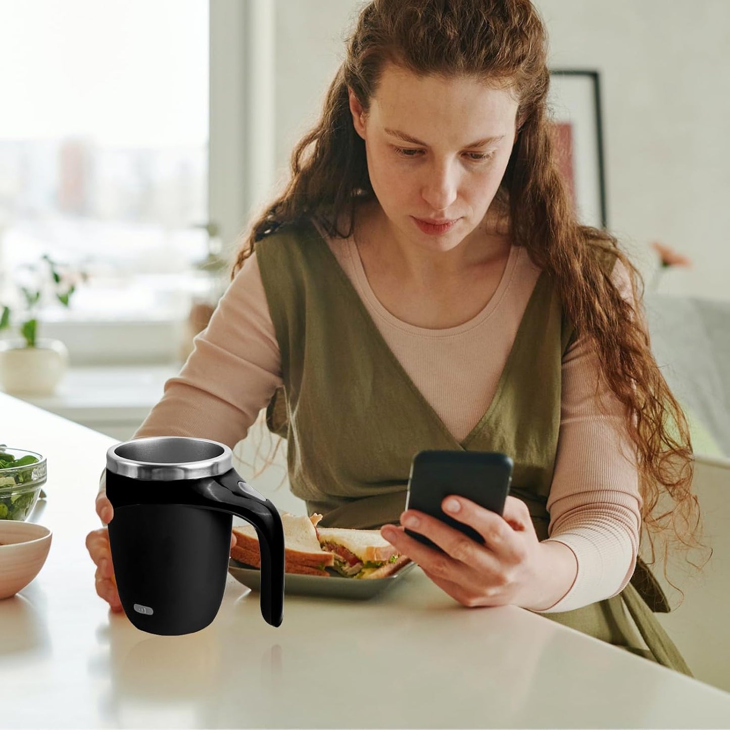 Automatic Magnetic Stirring Coffee Mug