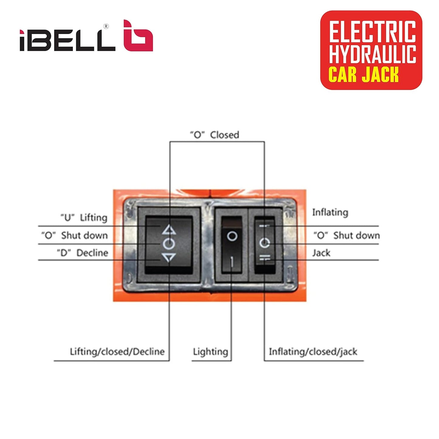 iBELL 4 in 1 Electric Hydraulic Car Jack