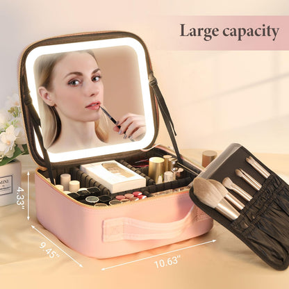 Travel Make-up Bag with LED Mirror