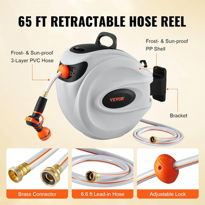 Retractable Hose Reel, 100 ft