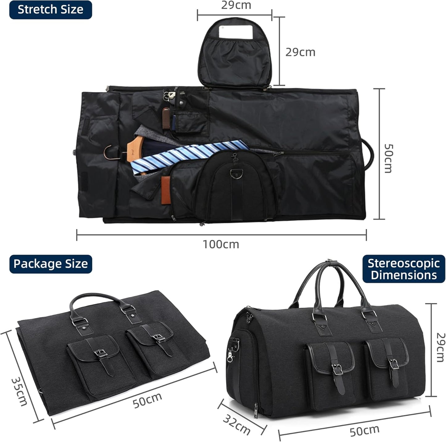 Convertible Duffle Travel Bag