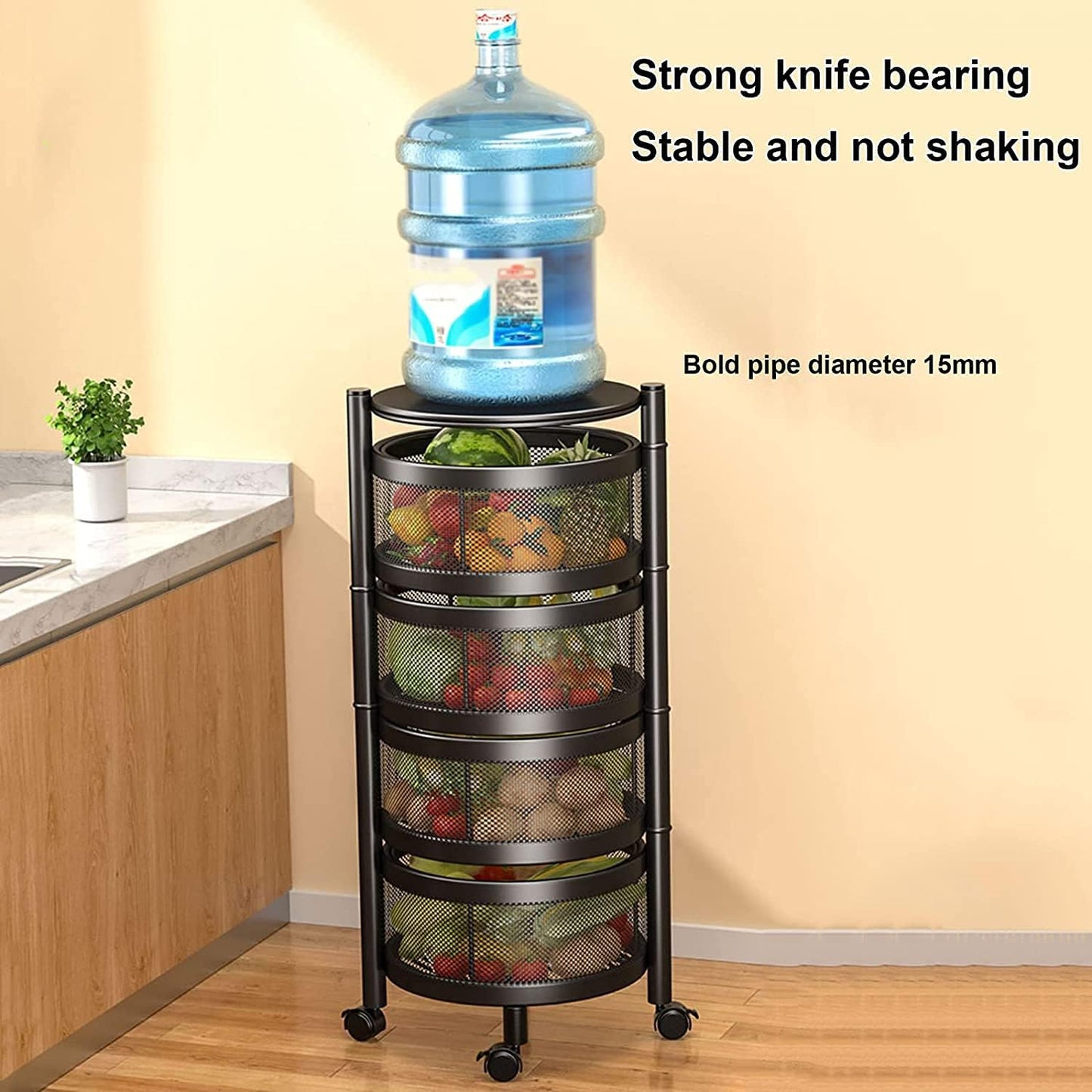 360° Rotating Kitchen Storage Rack