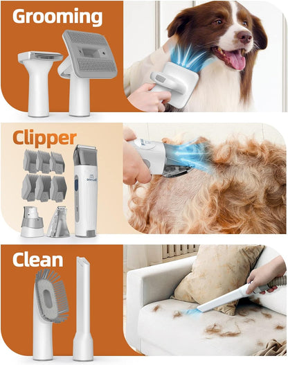 Oneisall Dog Hair Vacuum & Dog Grooming Kit