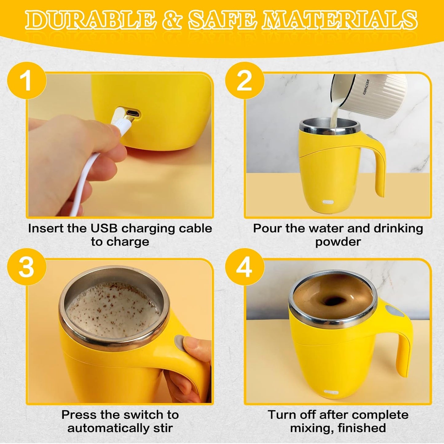 Automatic Magnetic Stirring Coffee Mug