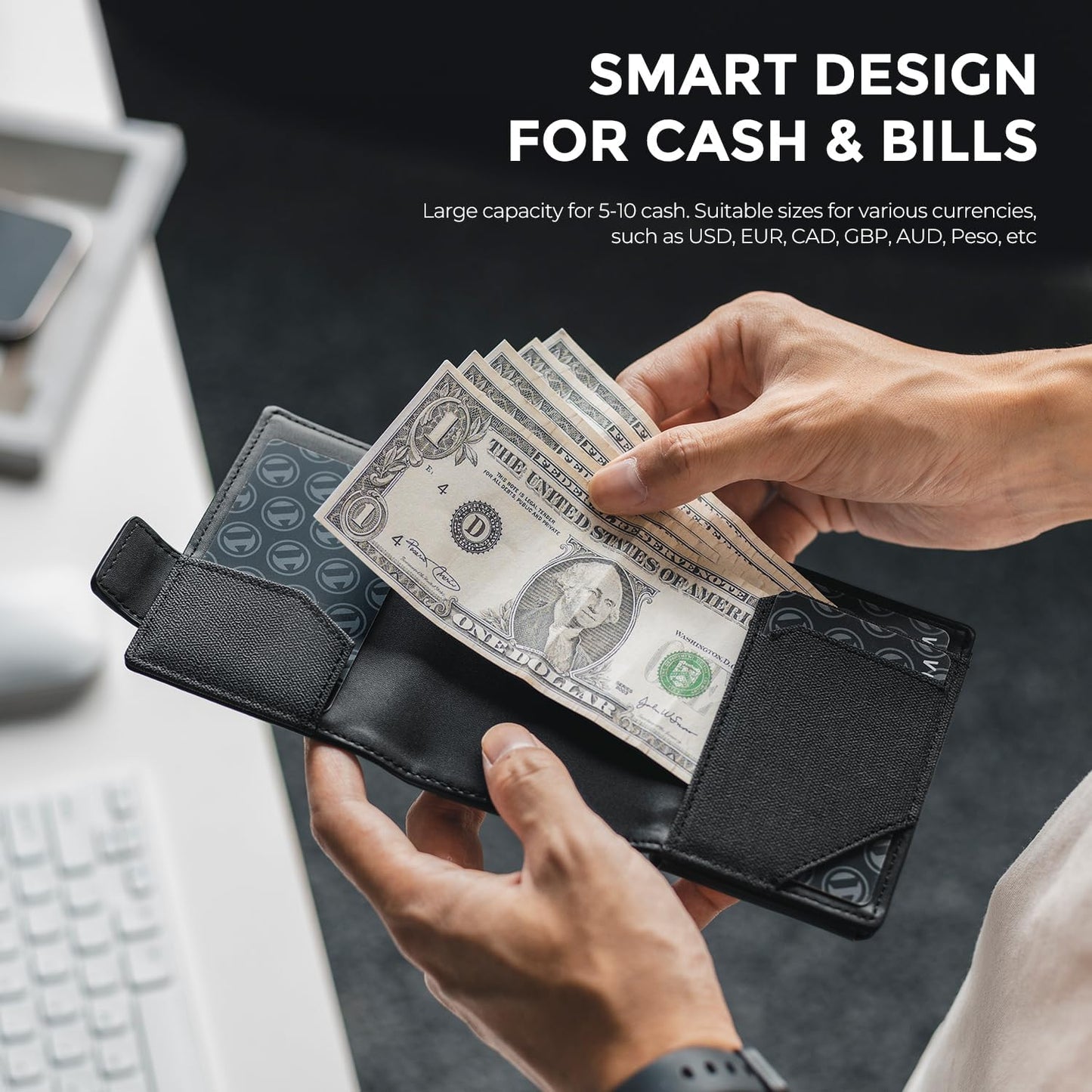 VULKIT Airtag Wallet Card for Men