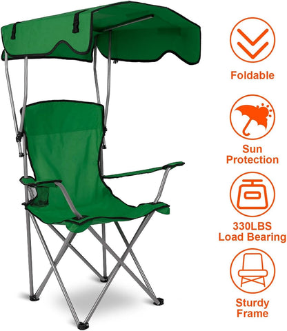 Foldable Camping Chair with Canopy