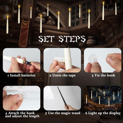 LED Floating Candles with Wand Remote