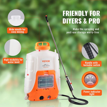 VEVOR Battery Powered Backpack Sprayer