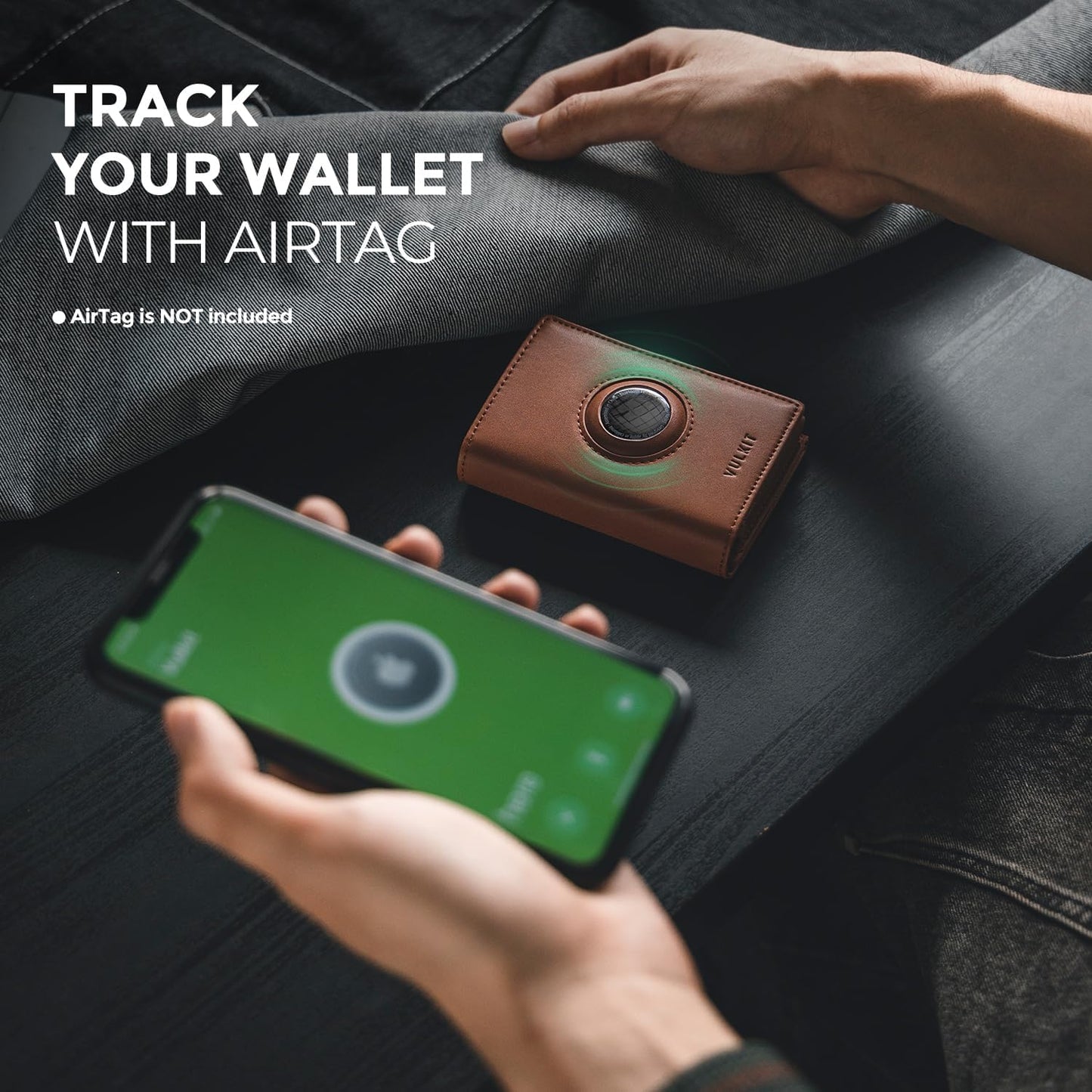 VULKIT Airtag Wallet Card for Men