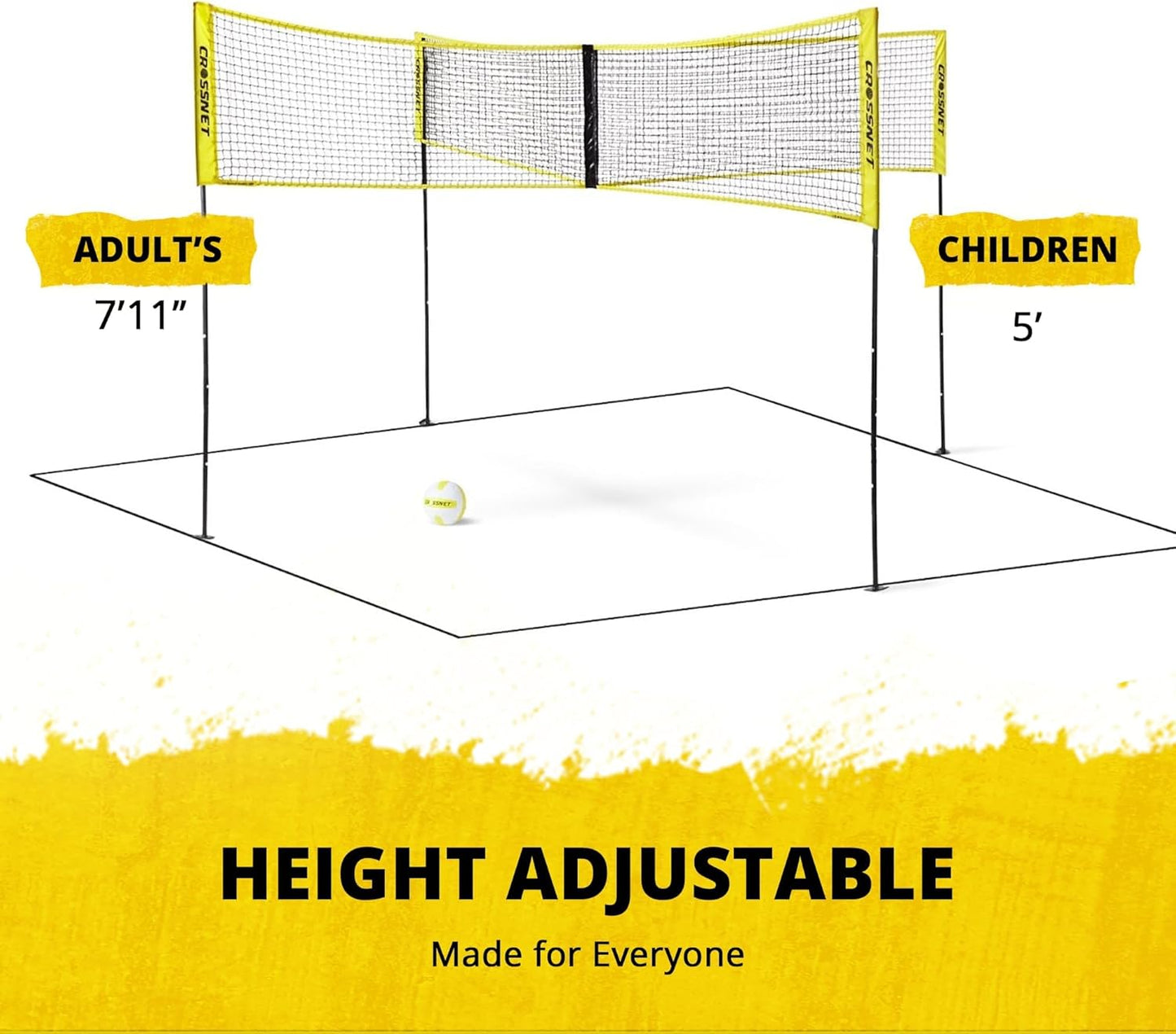 CROSSNET 4 Square Volleyball Net