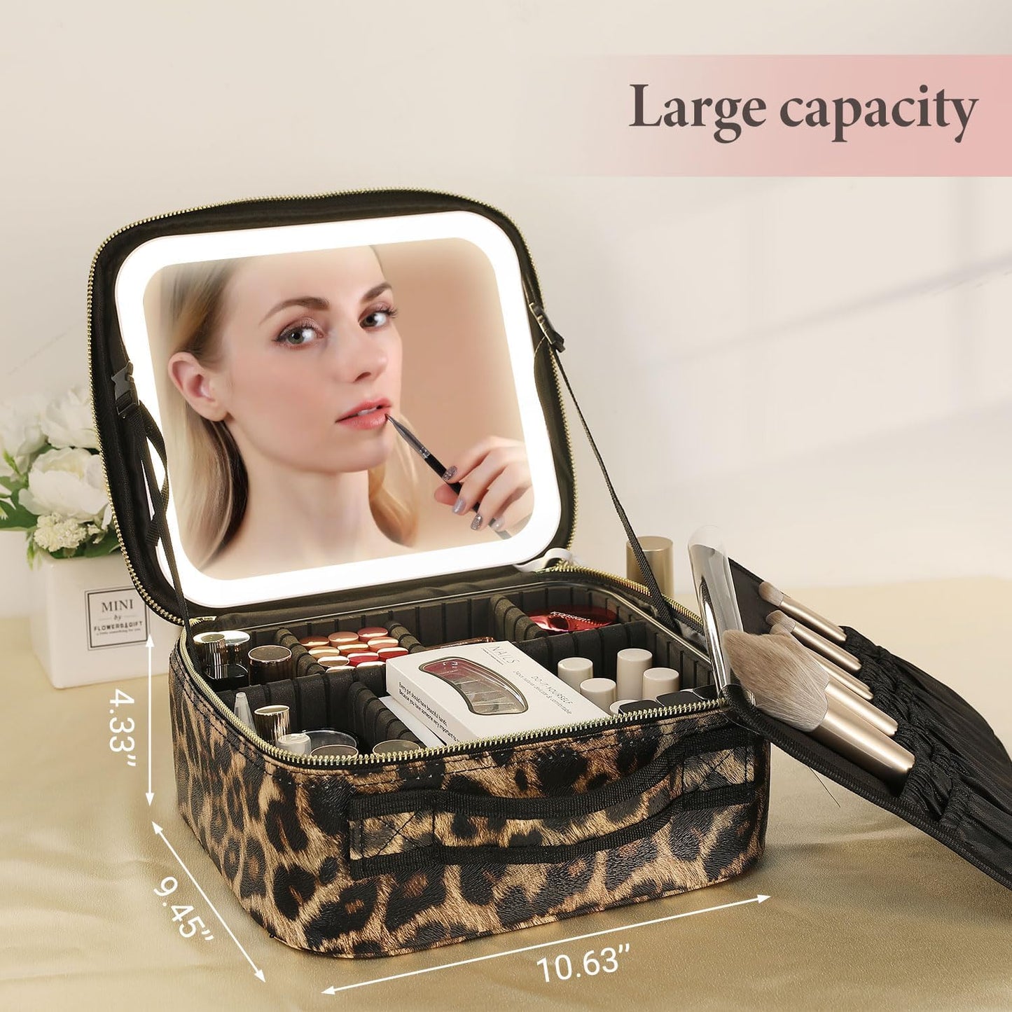 Travel Make-up Bag with LED Mirror