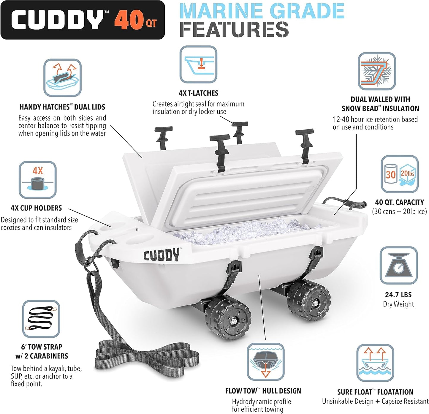 CUDDY Crawler Cooler with Wheels