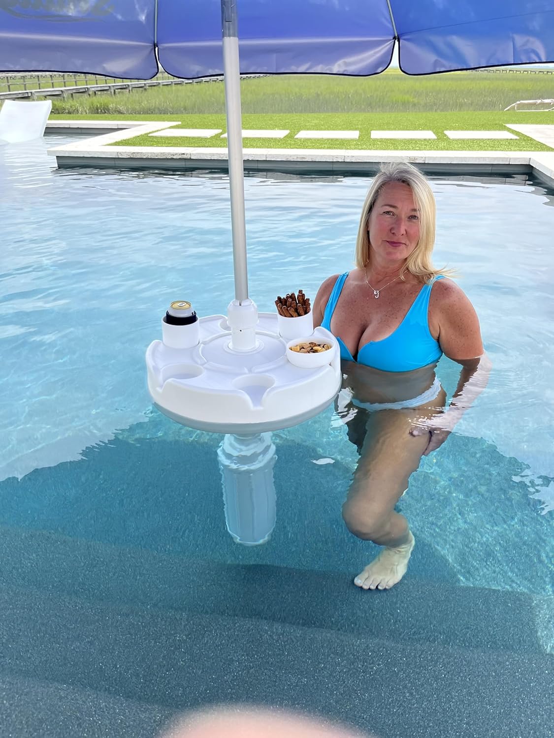 Floating Pool Umbrella/Swim Stand