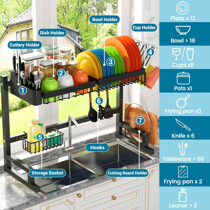 Over The Sink Dish Drying Rack