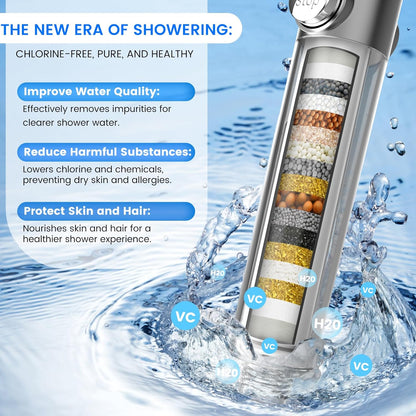 Filtered Shower Head with Handheld