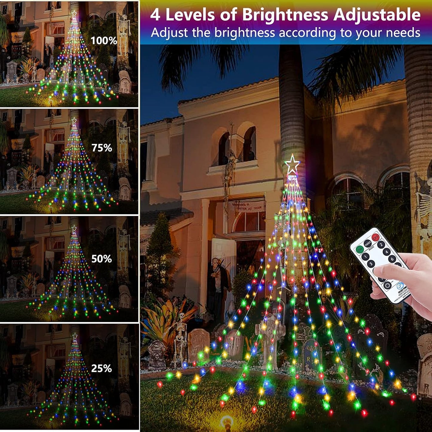 Outdoor String Lights with Remote