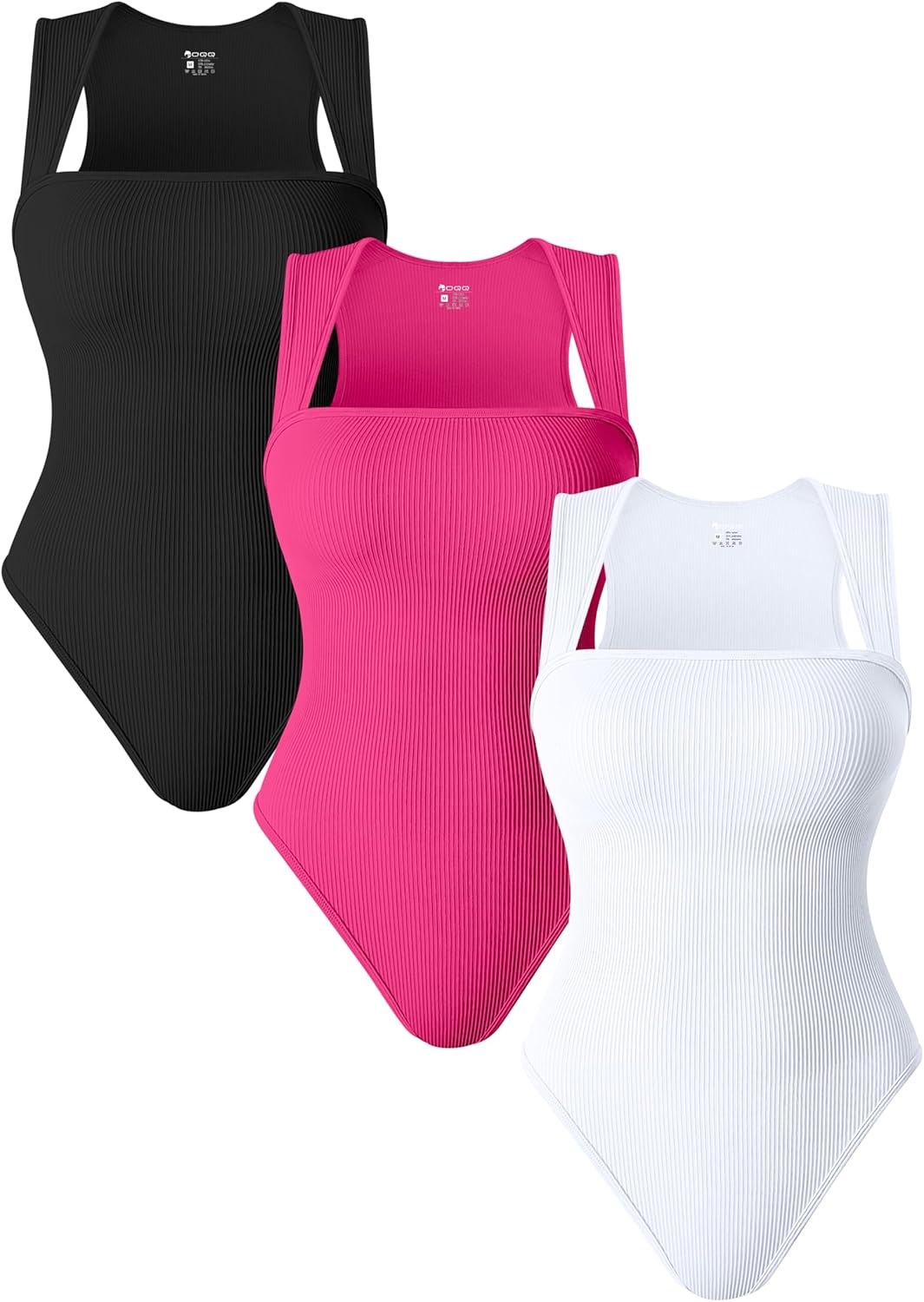 OQQ 3 Piece Women Bodysuits