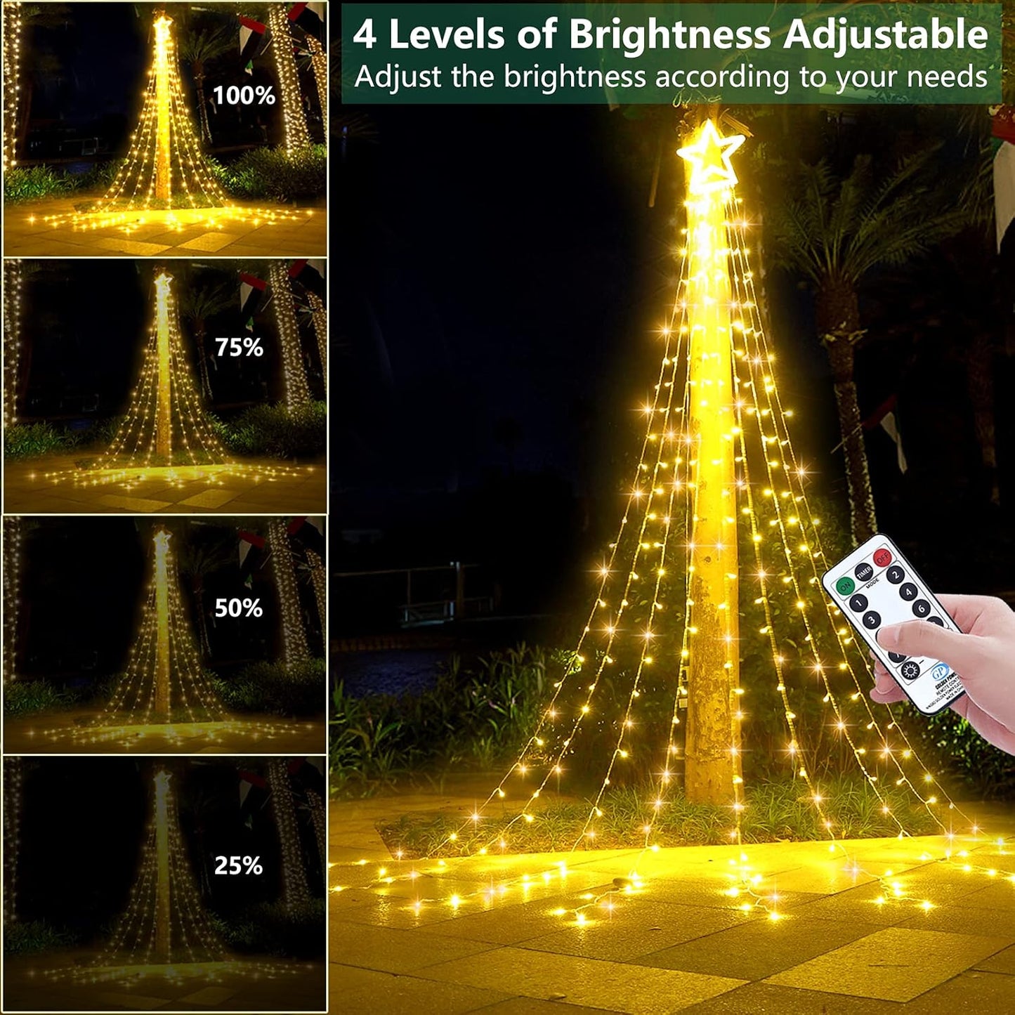 Outdoor String Lights with Remote