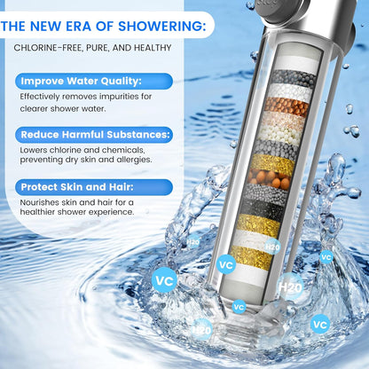 Filtered Shower Head with Handheld