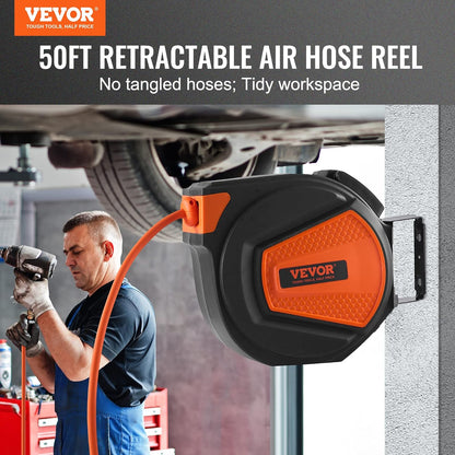 Retractable Hose Reel, 100 ft