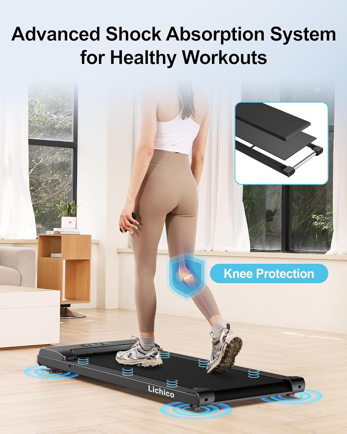 LICHICO/YRUN Under Desk Treadmill 2-in-1