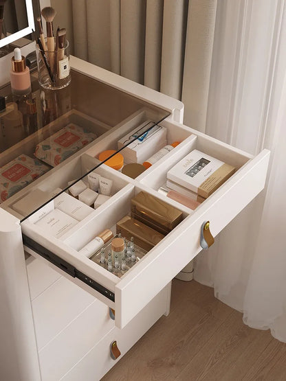 Modern Minimalist White Bedside Cabinet